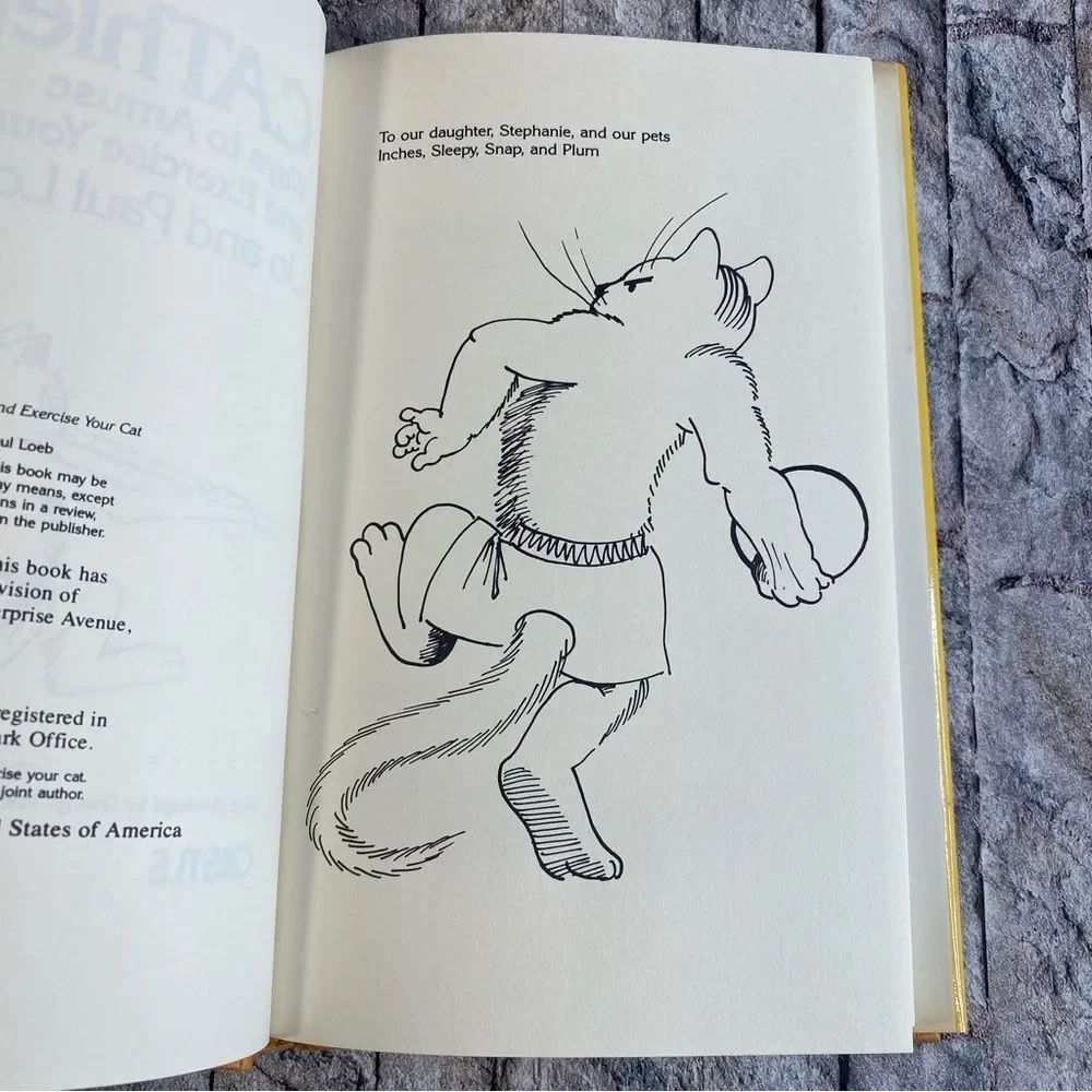 Cathletics Ways to Amuse and Exercise Your Cat Vintage Hardcover 1991